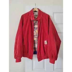 Vintage AUTHENTIC Scotland Yard OXFORD BAG Jacket FLIP-O-HOY Red Corduroy Jacket